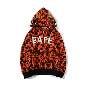 A Bathing Ape Bape XO Orange Hoodie Black