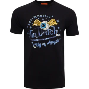 CITY OF ANGELS BLUE ON BLACK SS TEE