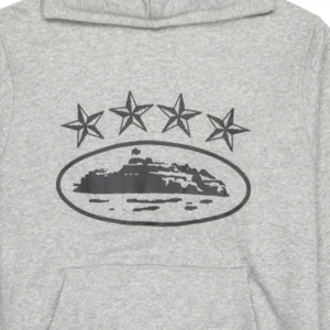 Corteiz 4Starz Alcatraz Hoodie Grey