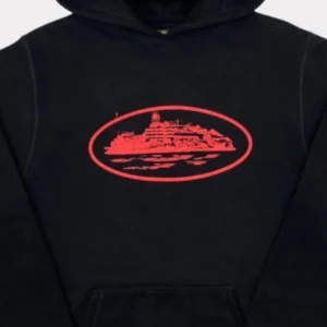 Corteiz Alcatraz Hoodie – Black/Red