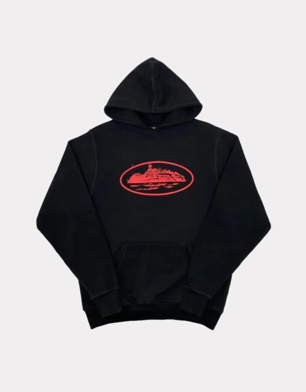 Corteiz Alcatraz Hoodie – Black/Red