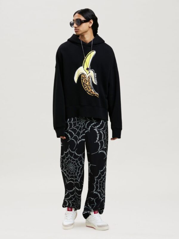 Palm Angels Banana Print Cotton Hoodie