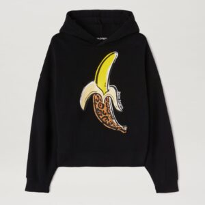 Palm Angels Banana Print Cotton Hoodie