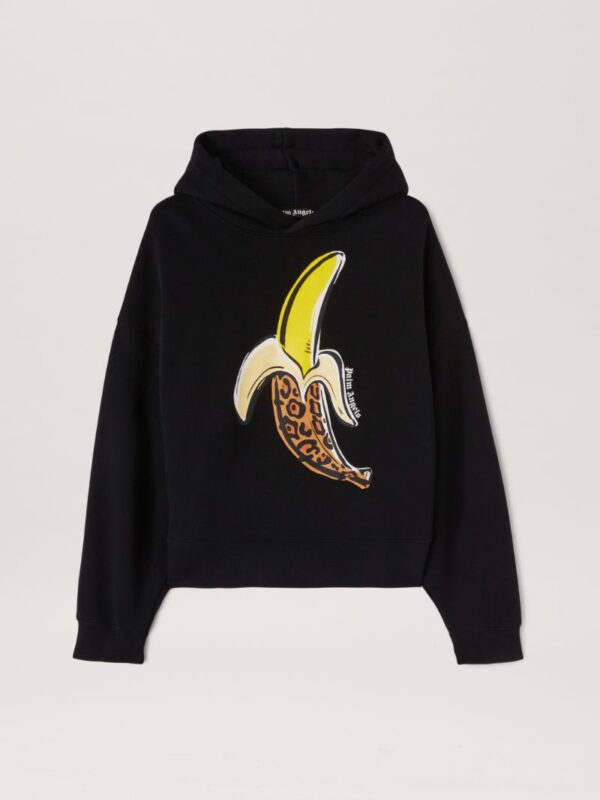 Palm Angels Banana Print Cotton Hoodie